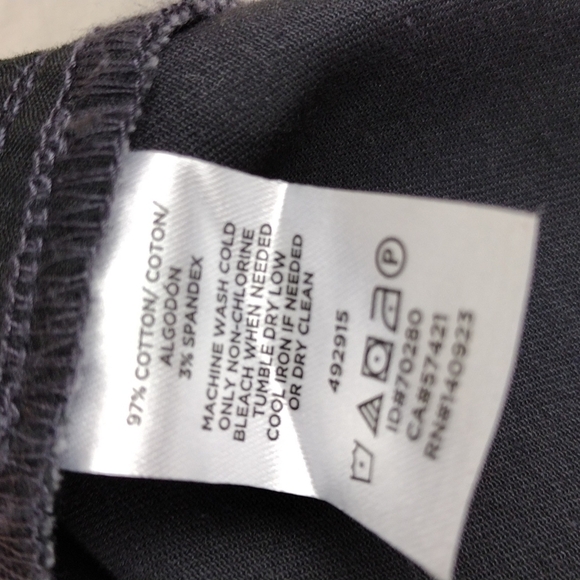 LOFT Outlet Petite Dark Gray Mid Rise Dress Bermuda Roll Shorts - Picture 9 of 13